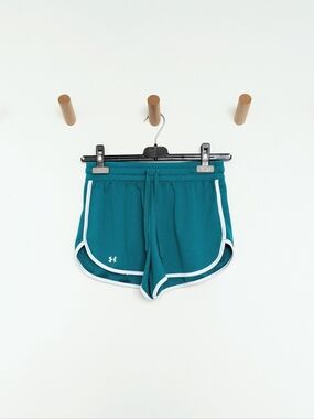 Under Armour HeatGear All-Over Mesh Shorts – Teal Turquoise, Women's XS